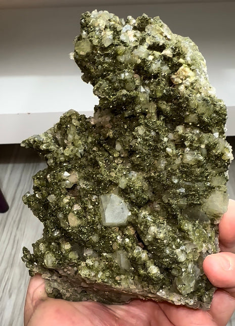 Forest Green Epidote with Quartz