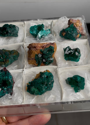9 Pieces ! Green Dioptase Lot