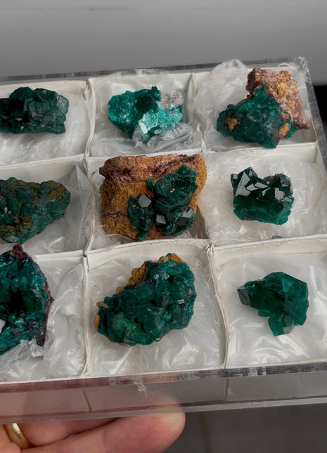9 Pieces ! Green Dioptase Lot