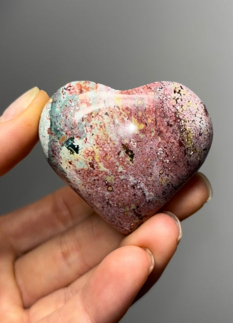 Pink Ocean Jasper Heart Special Price 💥