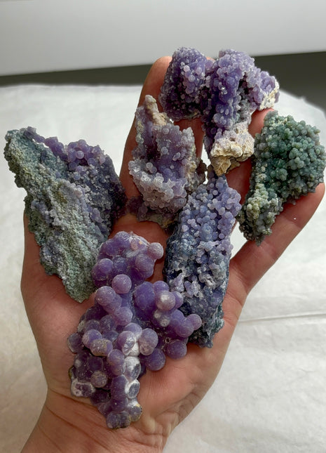 Grape Agate Lot - From Sulawesi, Indonesia - 6 Pieces !