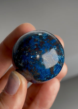 Blue Shattuckite Sphere from Namibia