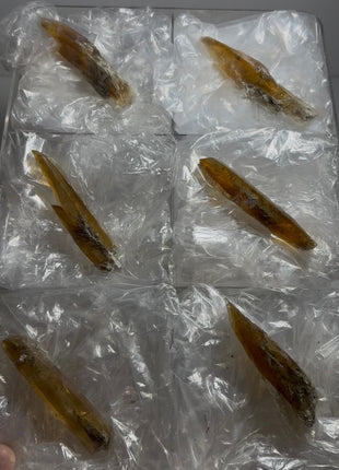 6 Pieces ! Honey Color Selenite Lot from Spain