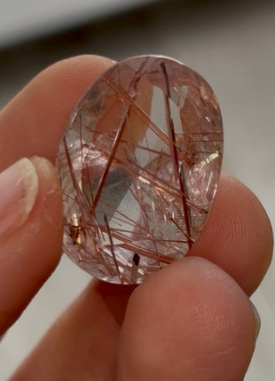 Gem ! Red Rutile Quartz PM1285