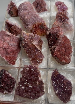 12 Pieces ! Red Amethyst Specimens Lot From Alacam Mine