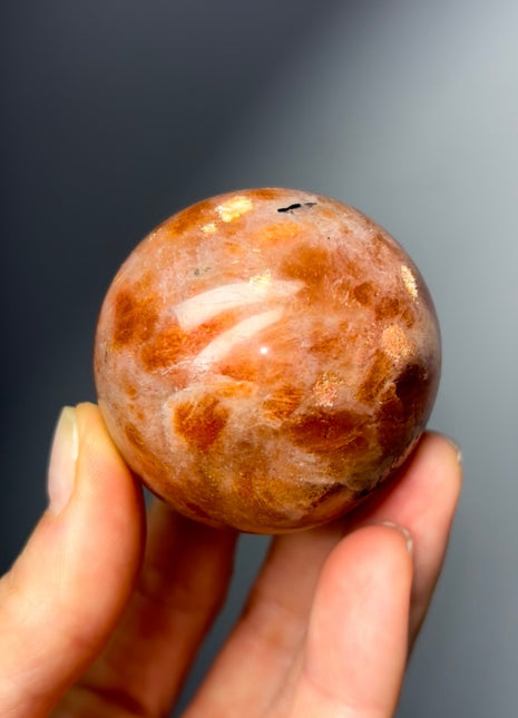 Orange Sunstone Sphere