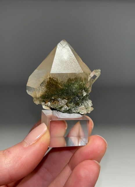 Rutile Green Chlorite Quartz - From Himachal Pradesh, Himalayas