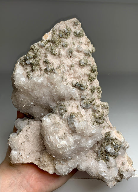 Stunning ! Rhodocrosite with Pyrite and Calcite - From Trepca Mine, Kosovo KOS002