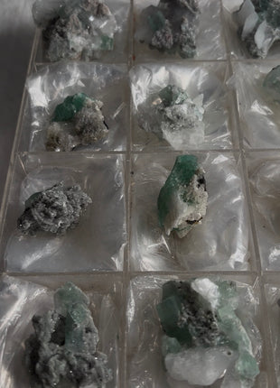 12 Pieces !  Green Apophyllite with Druzy Chalcedony Lot