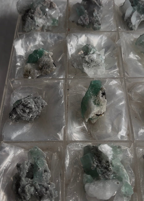 12 Pieces !  Green Apophyllite with Druzy Chalcedony Lot