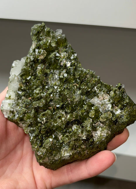 High Grade Forest Green Epidote with Quartz