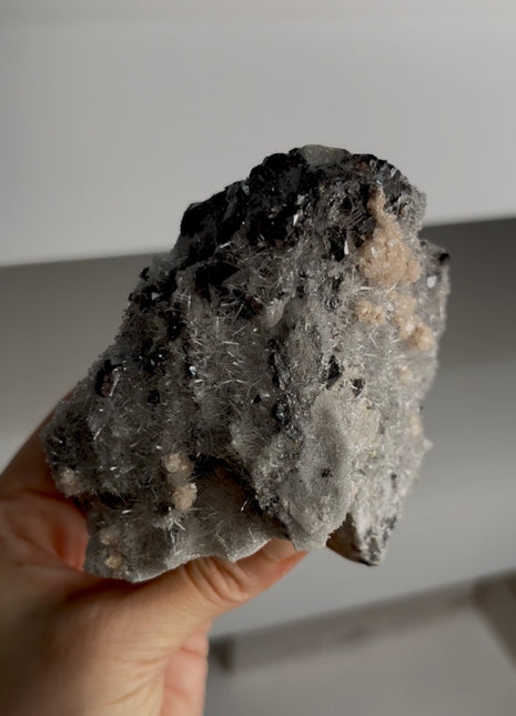 Needle Quartz with Pink Rhodocrosite