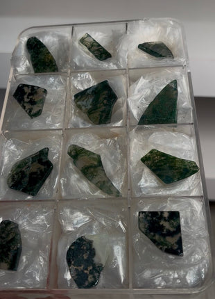 12 Pieces ! Transparent Moss Agate Lot