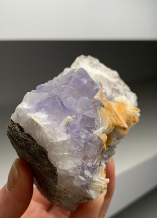 Purple Fluorite with Barite - From Berbes, Spain