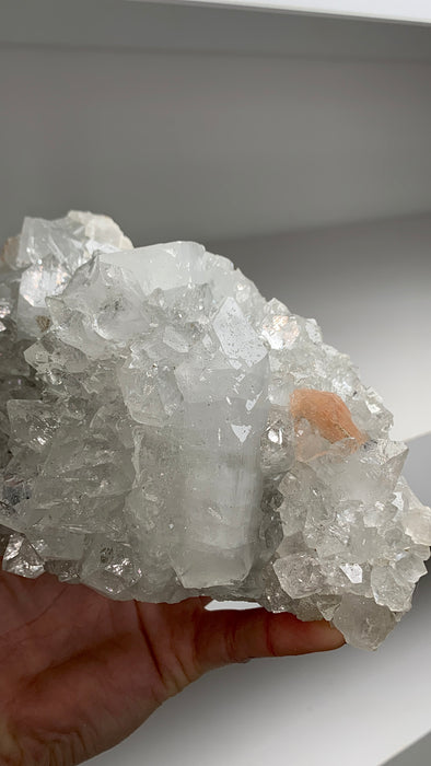 Very Lustrous Apophyllite Crystals Cluster