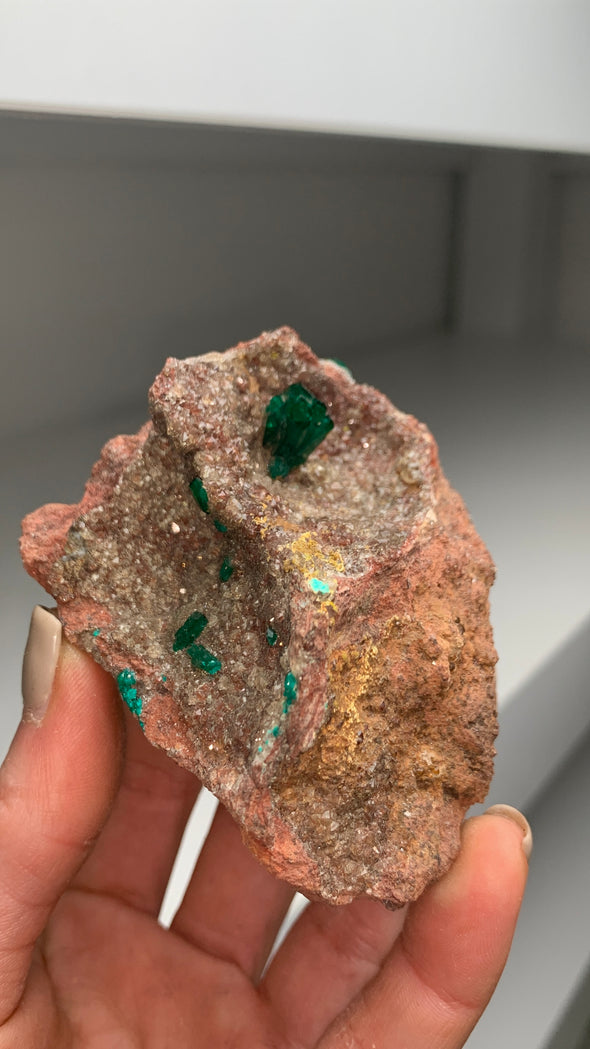 Perfect ! Green Dioptase on Matrix - From Namibia