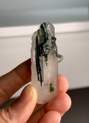 Green Tourmaline with Quartz from Cruzerio, Brazil