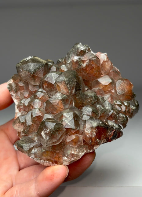 Red Calcite with Chalcopyrite
