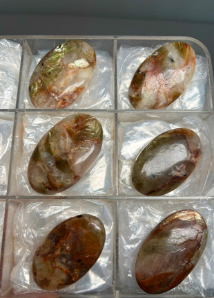 6 Piece Lot ! Golden Red Mica with Quartz