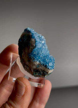 Blue Shattuckite with Quartz from Namibia