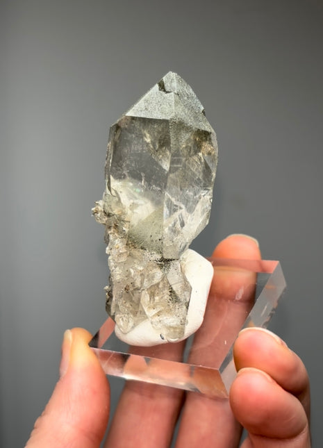 Green Chlorite Quartz - From Chamonix, French Alps