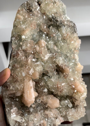 Lustrous Apophyllite with Pink Stilbite PM0736