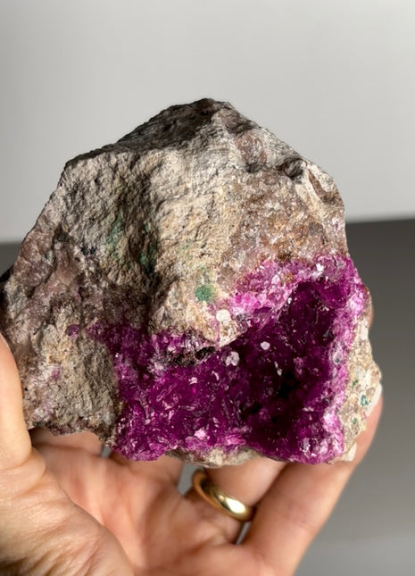 Vibrant Pink Cobaltocalcite Geode