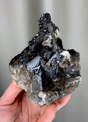 Amazing and Rare ! Cassiterite with Smoky Quartz - From Erongo, Namibia