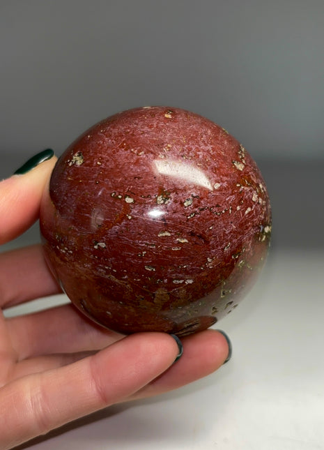 Red Ocean Jasper Sphere from Madagascar