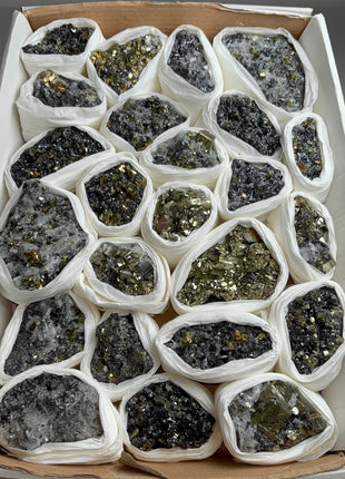High Grade Pyrite Specimens Lot - 24 Pieces !