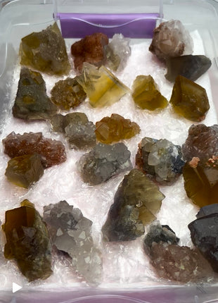 24 Piece Lot ! Fluorite with Cumberland habit Quartz