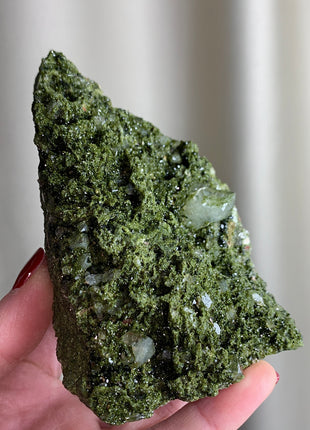 Forest Epidote with Quartz  🌲