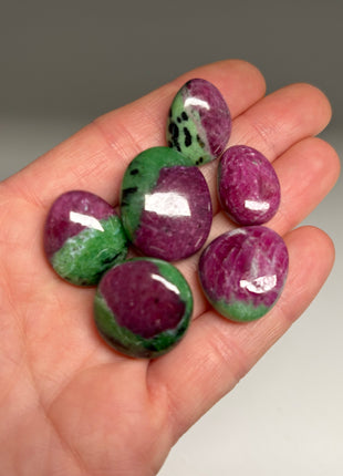 Very High Grade Ruby Zoisite Lot, 6 pieces