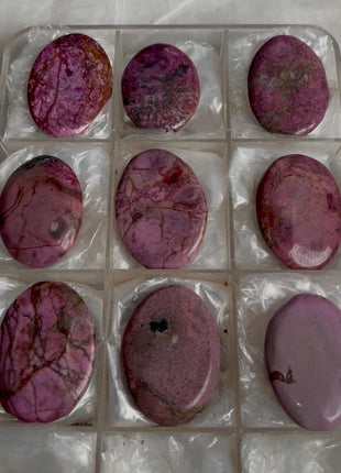 9 Pieces ! Pink Cobaltocalcite Palmstones Lot