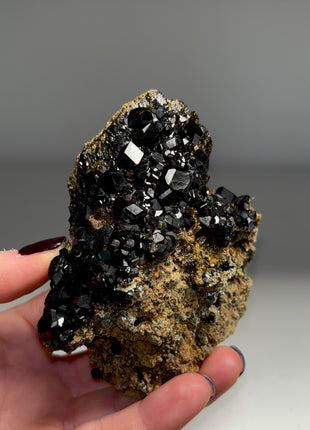 Amazing and Rare ! Black Melanite Garnet Specimen