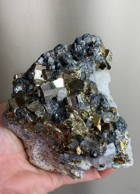 Pyrite with Galena, Quartz - From Indonesia DWS