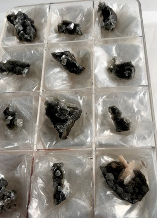 12 Pieces ! High Grade Black Chalcedony with Apophyllite Lot