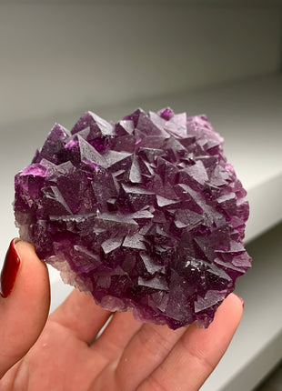 Reddish Purple Octahedral Fluorite # PM068