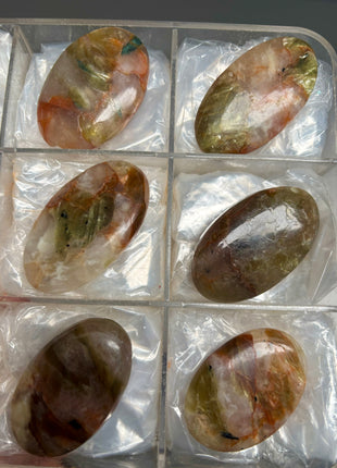 6 Piece Lot ! Golden Red Mica with Quartz
