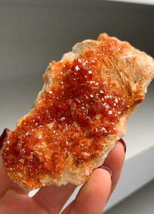 Red Vanadinite with Barite - From Midelt, Morocco