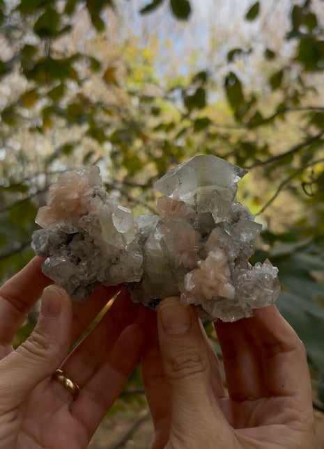 DT Green Apophyllite with Pink Stilbite