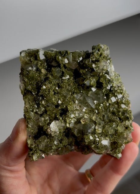 High Grade Forest Green Epidote with Quartz