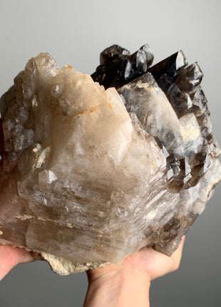 Castle ! Elestial Smoky Quartz with White Quartz - 5.6 kgs, From Namibia *