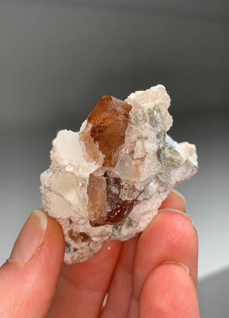 New Arrival ! Orange Topaz with Feldspar