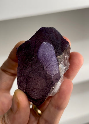 Charoite Color Octahedral Fluorite with Quartz