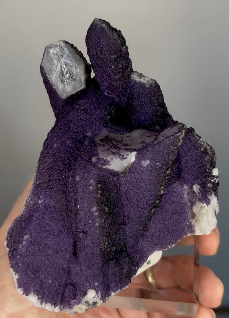 New ! Purple Fluorite Coated Quartz