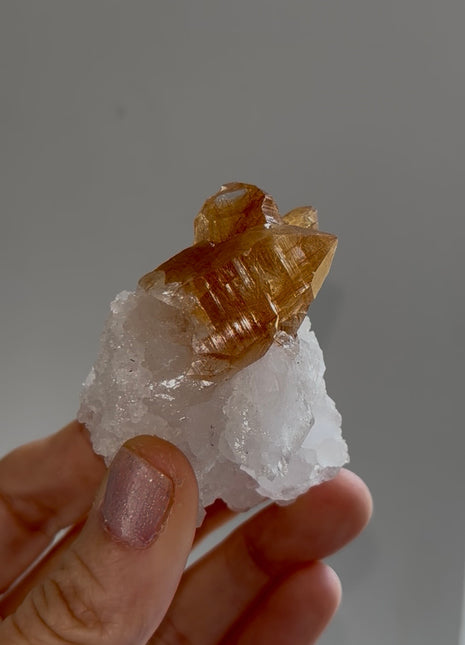 Himalayan Rutile Quartz Trio on Snow Quartz