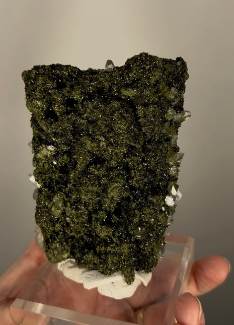 Forest Green Epidote with Quartz
