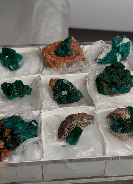9 Pieces ! Green Dioptase Lot