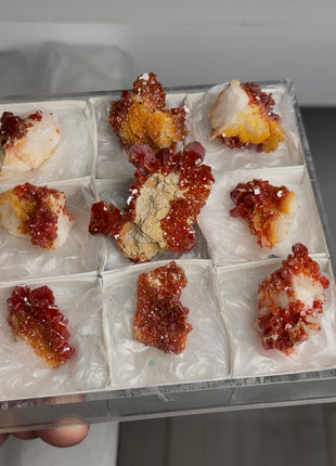9 Pieces ! Red Vanadinite Specimens Lot